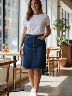 Old navy Classic Dark Blue Denim A-Line Skirt - Women
